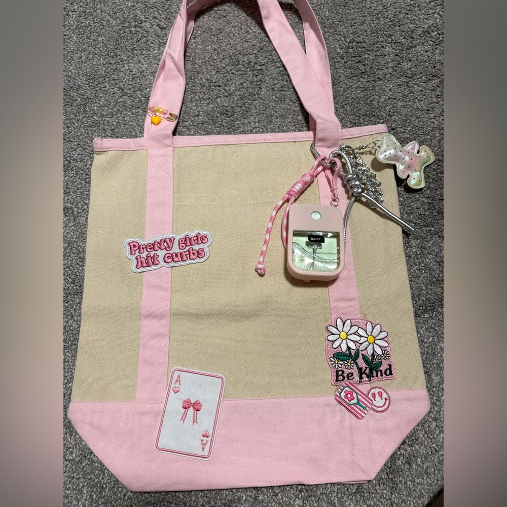 Pink Daisy Patchwork Tote